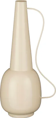 Produktbild von Mica Decorations Tosno Vase Dekorativ - Blumenvase 24 x 20 x 43 cm - Deko Wohnzimmer für Innen - Eisen, MDF, Samt - Off-White