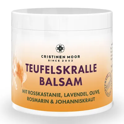 Produktbild von Cristinen Moor Hochwertiger Teufelskralle Balsam - 500ml - Gelenkpflege mit Rosmarinöl