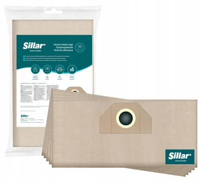 Produktbild von Sillar Papier-Staubsaugerbeutel für Kärcher WD2 WD3 5 Stück
