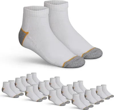 Zdjęcie produktu dla skarpety robocze hemmy sneaker (opakowanie 12 sztuk - 39-42) "White" Oddychające bawełniane, funkcjonalne skarpety krótkie, do butów roboczych i trekkingowych