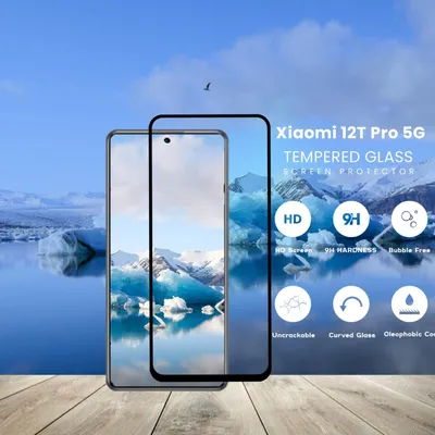 Obrázok produktu pre 1-balenie Xiaomi 12T Pro 5G Ochranné sklo na displej - Tvrdené sklo 9H - Super kvalita 3D