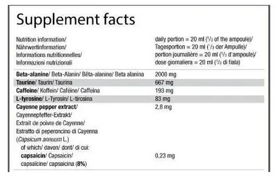 Image de Shooters énergétiques - Olimp Sport Nutrition - Boîte R-WEILER SHOT (9X60ml) - Saveur Orange
