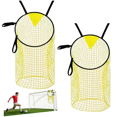 Image de But de football avec filet jaune, 45 cm