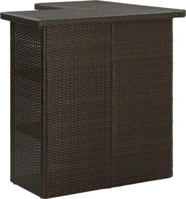 Produktbild von vidaXL 8-tlg. Gartenbar-Set mit Kissen Poly Rattan Braun
