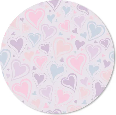 Produktbild von MuchoWow® Mauspad Mousepad Mädchen - Herzen - Schnittmuster - Mädchen - Kinder - Kinder 30x30 cm - Mousepads - Maus Mat - Pad - Mausunterlage - Tischunterlage - Schreibtischmatten