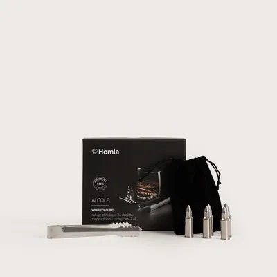 Obrázok produktu pre Chladiace vložky HOMLA ALCOLE do nápojov so sáčkom a kliešťami, sada 7 ks
