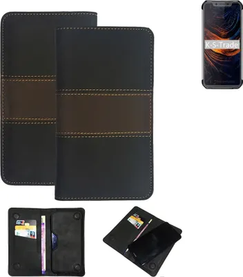 Produktbild von K-S-Trade Handy Hülle kompatibel mit Blackview BV9600 Pro Schutz Hülle Walletcase Bookstyle Tasche Schutz Case Handytasche Wallet Cover Kunstleder
