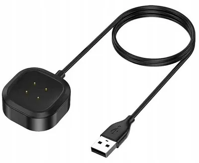 Produktbild von USB-Ladekabel für FitBit Versa 3/Sense - Ladestation Schwarz 100cm