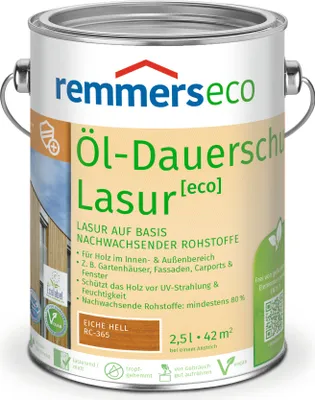 Produktbild von Remmers Öl-Dauerschutz-Lasur [eco] eiche hell (RC-365) 2,5 l, Holzlasur aussen