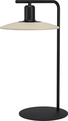 Produktbild von EGLO LED Tischlampe Mayazes, Nachttischlampe, Tischleuchte, Stahl in schwarz, Holz in natur, GU10 Fassung
