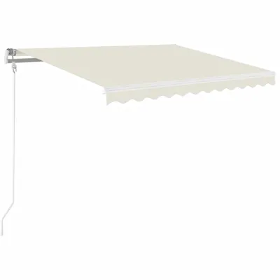 Image de vidaXL Store manuel rétractable 350x250 cm Crème