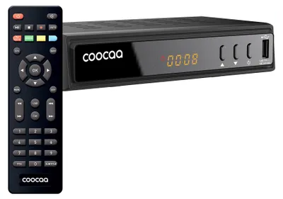 Immagine prodotto di COOCAA HDC2530, ricevitore digitale HD per segnali televisivi Full HD, completo di cavo HDMI | con display | Scart | AUX