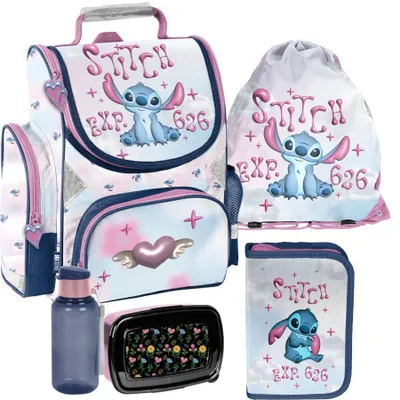 Immagine prodotto di Set scolastico Mega – STITCH Set da scuola da 5 pezzi per bambini e bambine, classi 1–3 Disney Lilo e Stitch