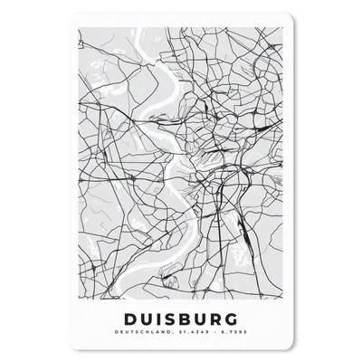 Produktbild von MuchoWow® Mauspad Mousepad Karte - Duisburg - Deutschland - Stadtplan - Karte 40x60 cm - Mousepads - Maus Mat - Pad - Mausunterlage - Schreibtisch Accesoire