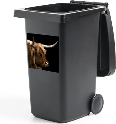 Produktbild von MuchoWow® Mülltonnenaufkleber Schottischer Highlander - Fell - Tier 40x40 cm - Abfall-Aufkleber - Container - für Abfallcontainer