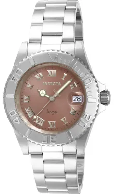 Obrázek produktu pro Invicta Angel 14362 Dámské Hodinky - Quartz Hnutí - Nerezová Ocel s Růžovým Zlato Ciferníkem - 40 mm