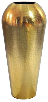 Zdjęcie produktu dla Waza złota 50cm - Dekoracyjna waza podłogowa - Aluminium - Nowoczesna dekoracja wnętrz - Ręcznie robiona