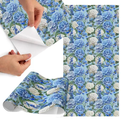 Zdjęcie produktu dla Folia do mebli 50 x 100 cm – folia samoprzylepna do mebli – folia samoprzylepna – folia do mebli – folia do mebli kuchennych – folia samoprzylepna do kuchni – folia do szafek – wodoodporna – zmywalna – samoprzylepna – bez pęcherzyków powietrza – usuwalna bez pozostawiania śladów – motyw kwiatowy