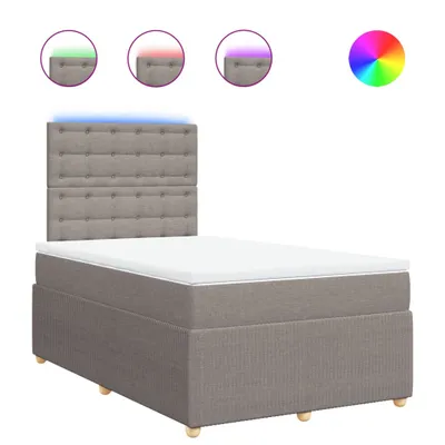 Produktbild von Boxspringbett mit Matratze Taupe 120x200 cm Stoff