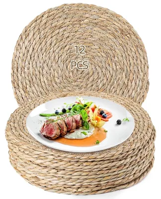 Zdjęcie produktu dla Elzusha - Podkładka stołowa z naturalnej trawy, tkana, o wymiarach 30 cm