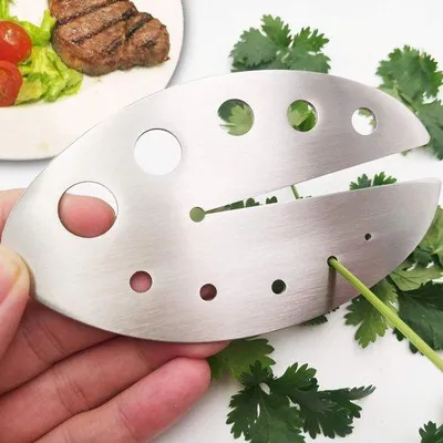 Obrázek produktu pro Škrabka na bylinky, nerezová, 11 otvorů, do kuchyně, na bylinky a zeleninu