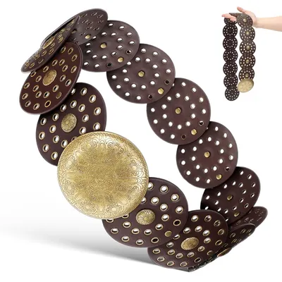 Productafbeelding van Tailleriem Dames - Modieuze Riem - Gouden Accenten - Uniek Design - 101x9,2x1 cm - Perfect voor Dameskostuums - Kledingriem