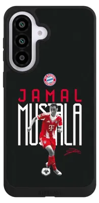 Produktbild von NIVOCASE Handyhülle für Samsung Galaxy A57 5G  Hülle NIVOpure Case Schwarz FC Bayern München Offizielles Lizenzprodukt Jamal Musiala