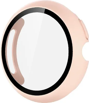 Image de Pour Google Pixel Watch 4 41mm Design plastique Housse de protection + 9H verre dur rose