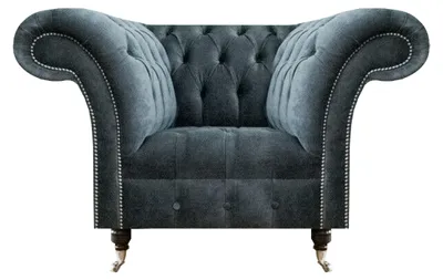 Produktbild von Grauer Chesterfield Einsitzer Designer Polstermöbel r Sessel