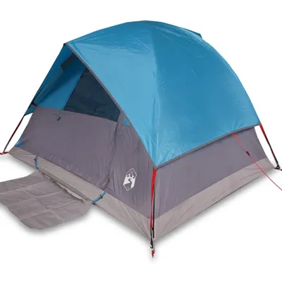 Image de Tente de camping à dôme 3 personnes bleu imperméable