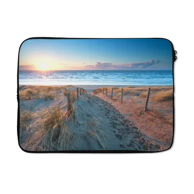 Produktbild von MuchoWow® Laptop Hülle 13 Zoll Strand - Meer - Sonne - Düne Laptoptasche - Laptophülle - Sleeve - Rundumschutz