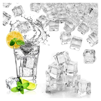 Produktbild von Wiederverwendbare Acryl-Eiswürfel, hochtransparent, Seitenlänge 1,7 cm, für Dekoration und Requisiten