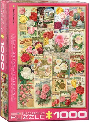 Produktbild von 1000 Teile Puzzle - Puzzle - Vintage Rosenwerbung Art Deco + DeLuxe 3er Set Puzzle Zubehör