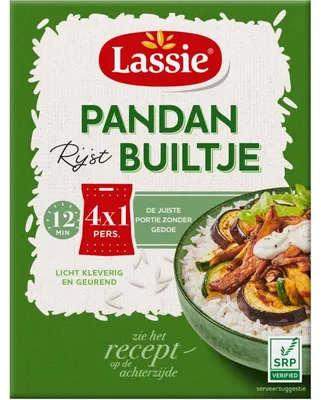 Produktbild von Lassie Builtjes Pandanreis 300g – Aromatischer, langkörniger Reis mit Pandanaroma