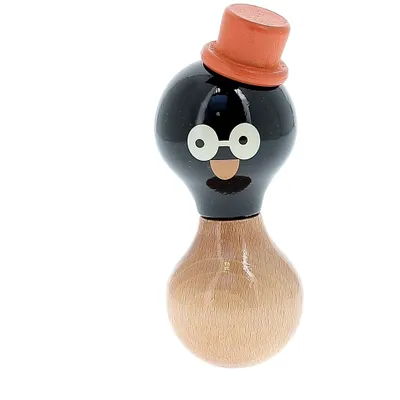Image de Hochet en bois René le pingouin