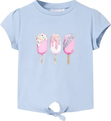 Produktbild von Kinder T-Shirt Blau Gr. 116 mit Eiscreme Aufdruck