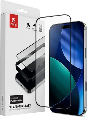 Image de Crong Tempered glass iPhone 17 Pro Max + installation