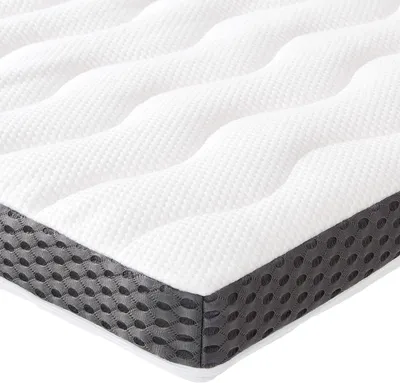 Imagen del producto de Colchón de látex viscoelástico – 160 x 200 x 7 cm – Con correas de sujeción – Funda extraíble y lavable – Blanco