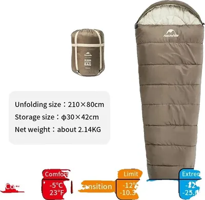 Obrázek produktu pro Spací pytel, ultralehký, voděodolný, MJ600-hnědý