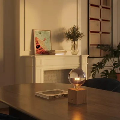 Immagine prodotto di Lampada ricaricabile senza fili Cabless03 e lampadina G125 mezza sfera argento