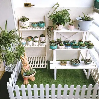 Image de Lot de 4 clôtures de jardin en plastique blanc pour décoration