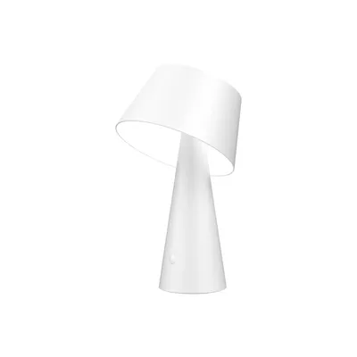 Produktbild von Lindby LED-Solartischlampe Lirinor, weiß, Kunststoff, Ø 13cm