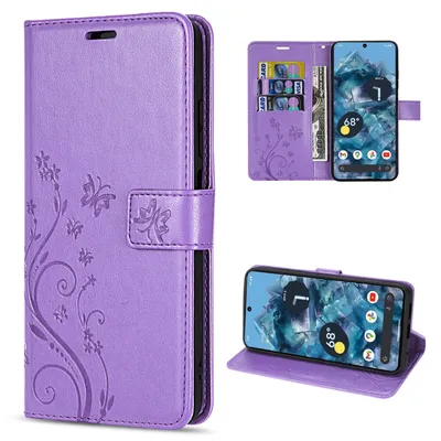 Produktbild von Hülle für Google Pixel 8A Handyhülle Klapphülle Handy Tasche Etui Lila