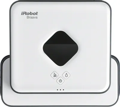 Produktbild von iRobot Braava 390t, Schwarz, Weiß, Kunststoff, Quadratisch, Nickel-Metallhydrid (NiMH), 2000 mAh, 210 mm