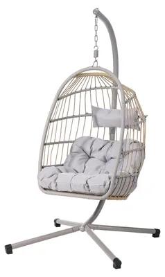 Produktbild von home24 Hängesessel - Polyrattan / Stahl
