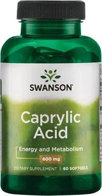 Zdjęcie produktu dla Kwas kaprylowy 600 mg 60 kapsułek miękkich Swanson Health Products