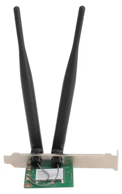 Image de Carte WiFi BCM4323 300 Mbps, double bande 2,4 GHz/5 GHz, adaptateur réseau sans fil USB 9 broches intégré avec double antenne pour PC