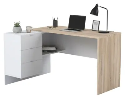 Produktbild von Schreibtisch - Weiß 108x145x73h cm