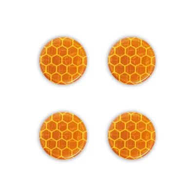 Produktbild von Reflektierende 3D-Sticker für Oval Motorrad Orange 2 Stk