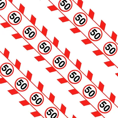 Absperrband 50. Geburtstag Dekoration, 30 m x 7,5 cm